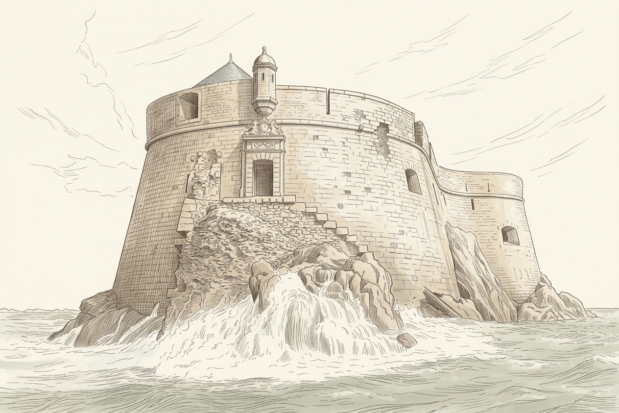 Fort de la Conchée au large de Saint-Malo